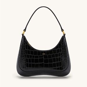 JW PEI Ruby Shoulder Bag - Black Crocodile